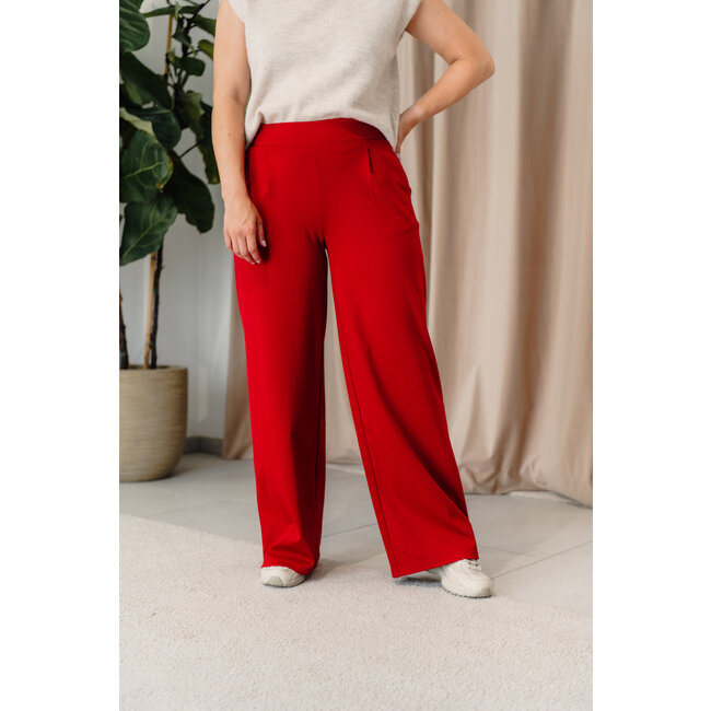 KATE LONG PANTS Red Dahlia