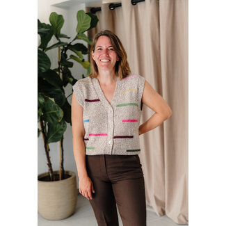 NÜMPH IGA VEST Medium Grey Melange