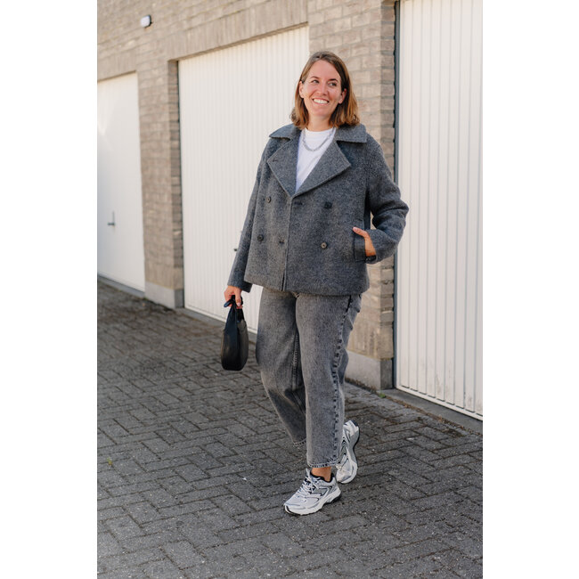 ALMA BOUCLE JACKET Medium Grey Melange