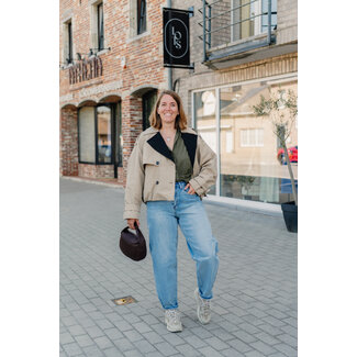 YAS ELVA SHORT TRENCH Sepia Tint