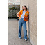 NÜMPH ERINA STRAIGHT PANTS Medium Blue Denim