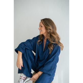 HELD MAYA BLOUSE Red Navy Stripe