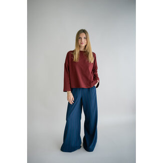 HELD SAUL PANTS Red Navy Stripe
