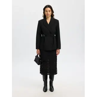 Selected Femme MARION MIDI SKIRT Black