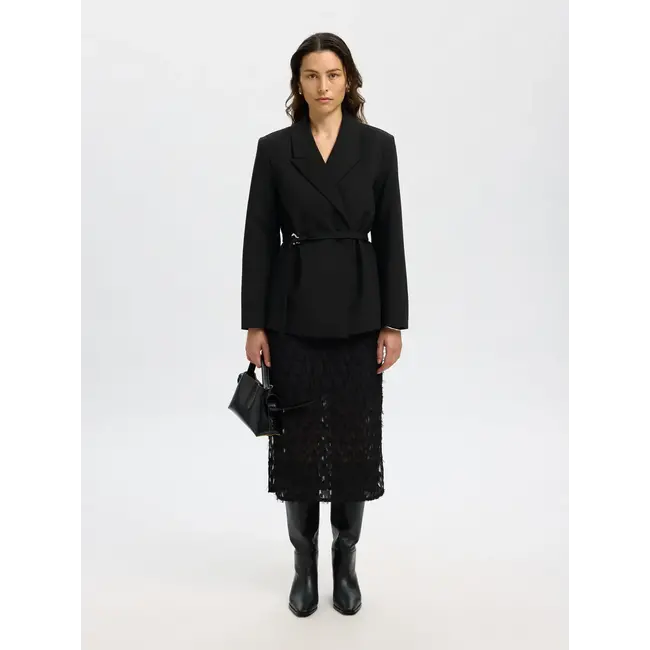 MARION MIDI SKIRT Black