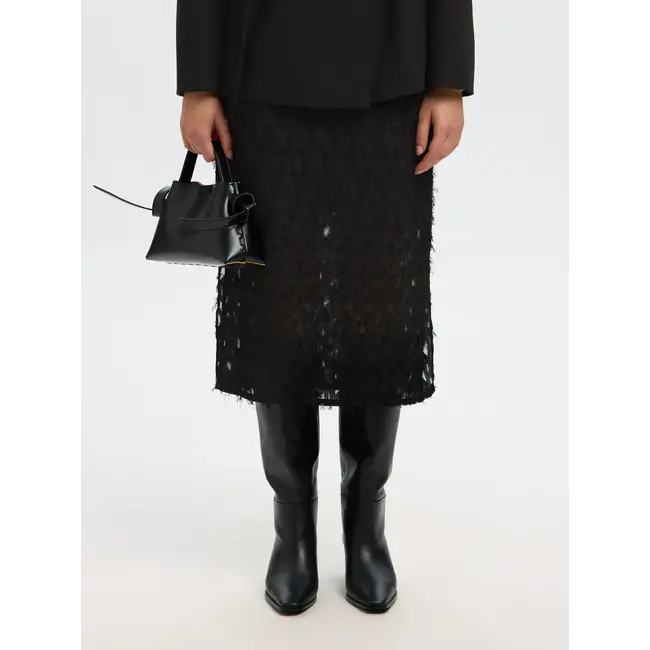 MARION MIDI SKIRT Black