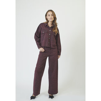 Co Couture LEO WIDE PANTS Winered