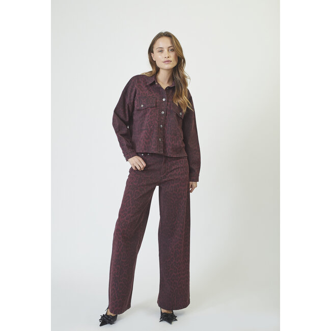 LEO WIDE PANTS Winered