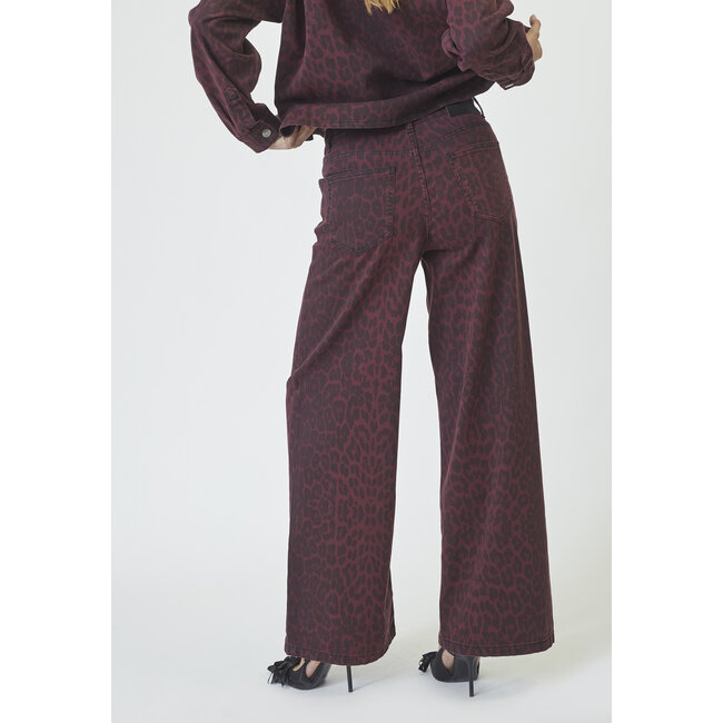 LEO WIDE PANTS Winered