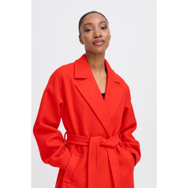 JANNET COAT Fiery Red