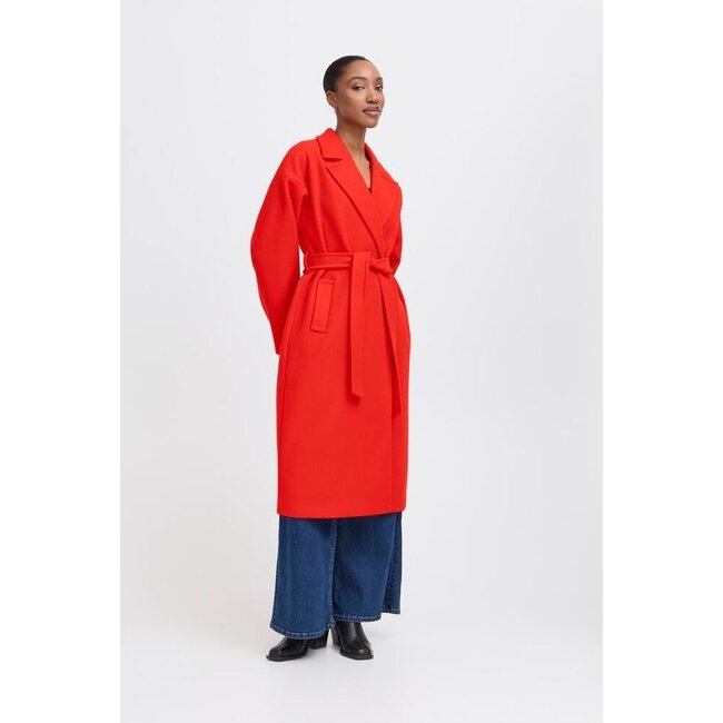 JANNET COAT Fiery Red