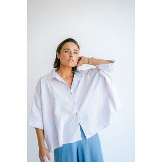 HELD METTE SHIRT Blue Orange