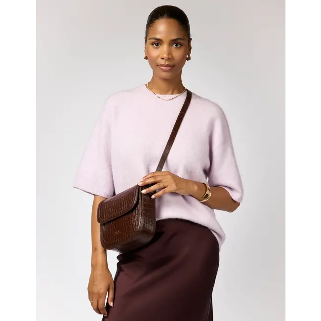 NINA BAG Chocolate Croco