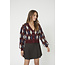ROW CHECK CARDIGAN Winered