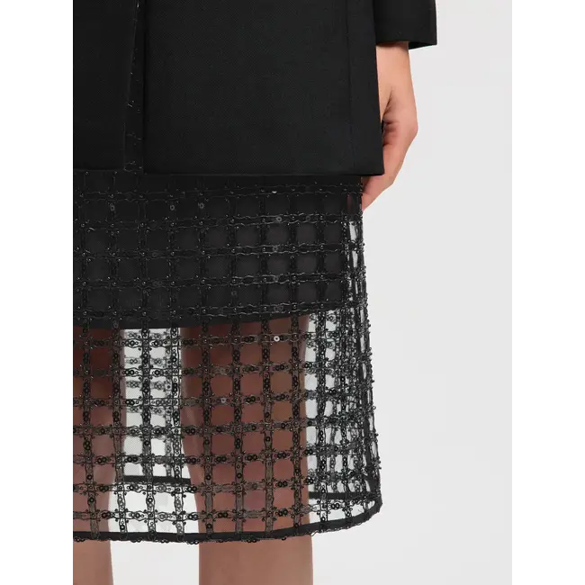 LAREN SEQUIN SKIRT Black