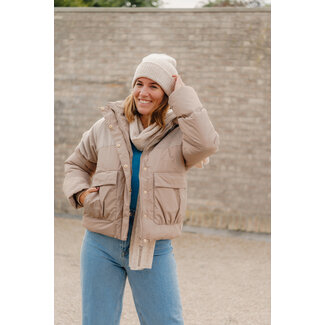 NÜMPH WILLOW SHORT JACKET Taupe Gray
