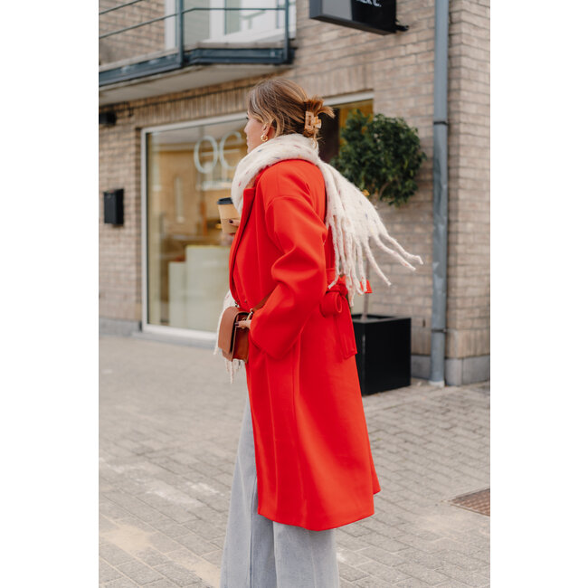 JANNET COAT Fiery Red