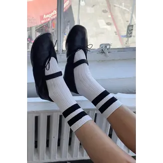 Le Bon Shoppe HER SOCKS VARSITY Black