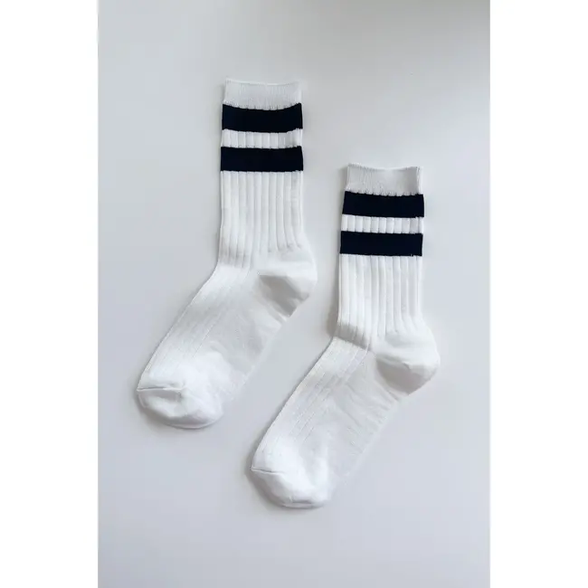 HER SOCKS VARSITY Black