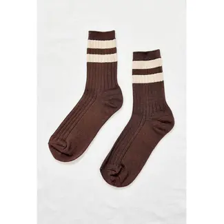 Le Bon Shoppe HER SOCKS VARSITY Espresso