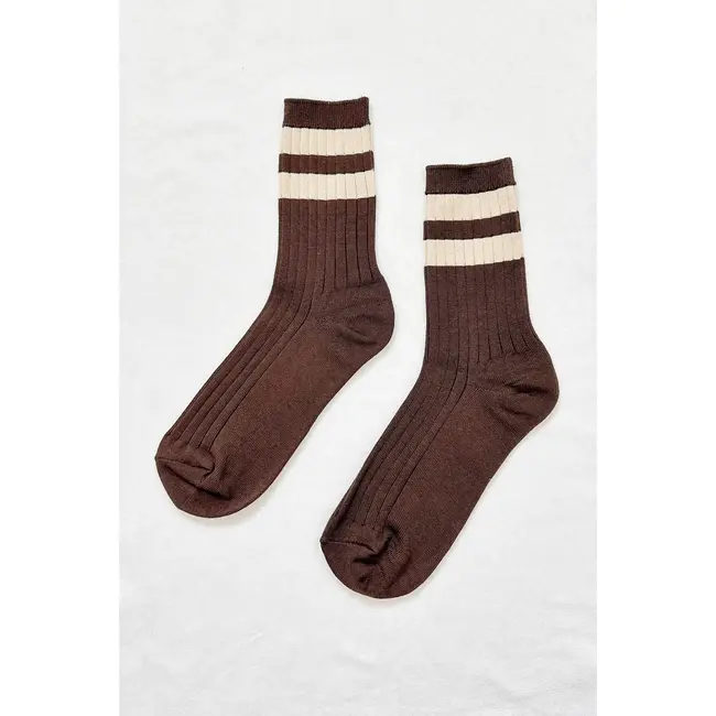HER SOCKS VARSITY Espresso
