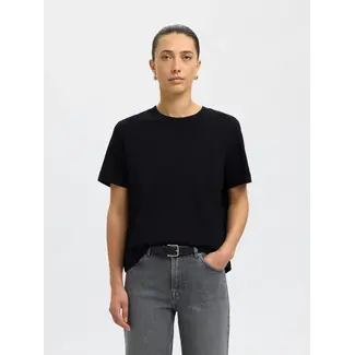 Selected Femme ESSENTIAL BOXY TEE Black