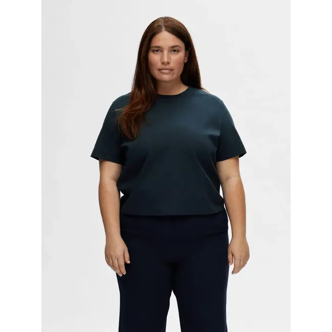 ESSENTIAL BOXY TEE Dark Sapphire