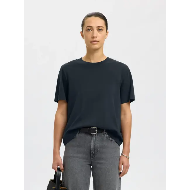 ESSENTIAL BOXY TEE Dark Sapphire