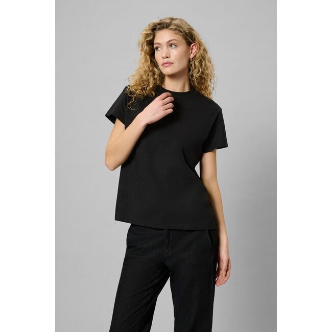 HANNE RHINESTONE TEE Black