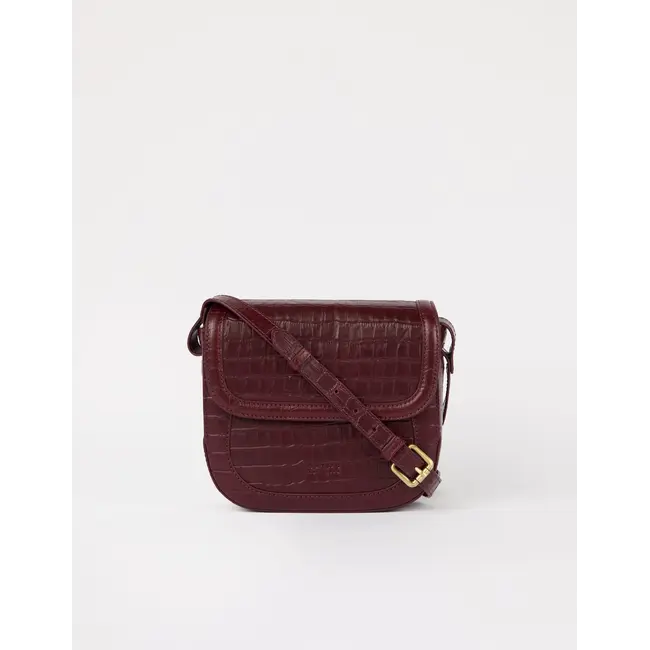 NINA BAG Dark Cherry Croco