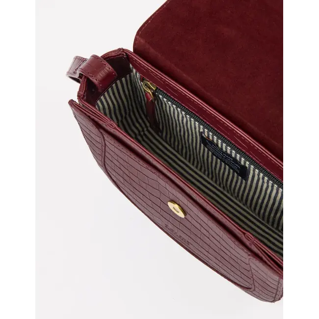 NINA BAG Dark Cherry Croco