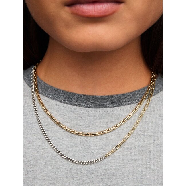 RANA LINKED SNAKE CHAIN NECKLACE Gold