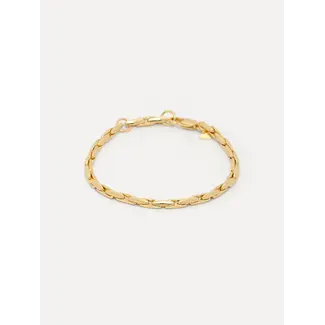 Les Soeurs MARA LINKED SNAKE CHAIN BRACELET Gold
