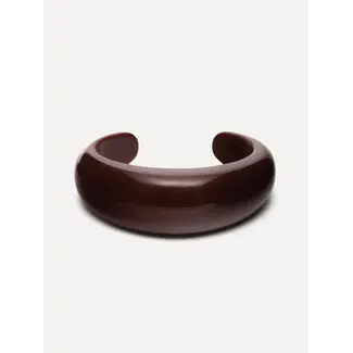 Les Soeurs RESIN BANGLE ROUND OPEN Bordeaux