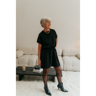 Selected Femme SANDRA DRESS Black Silver