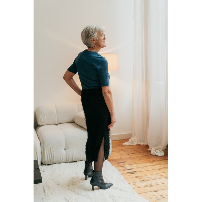 MARION MIDI SKIRT Black