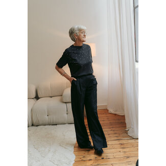 Co Couture SIBELLE PLEAT PANTS Black