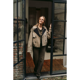 YAS ELVA SHORT TRENCH Sepia Tint