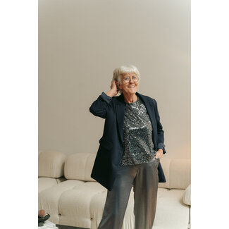 Selected Femme MARGOT WIDE PANTS Silver