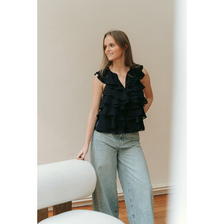 My Essential Wardrobe EIKO FLORENCE TOP Black