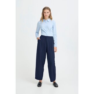 ICHI FAVA BARREL PANTS Dark Navy