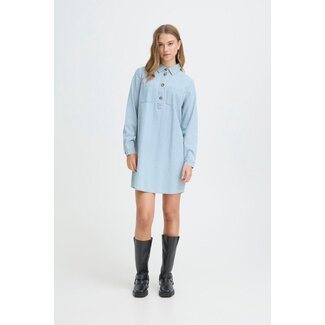ICHI ARCHER DRESS Light blue Denim