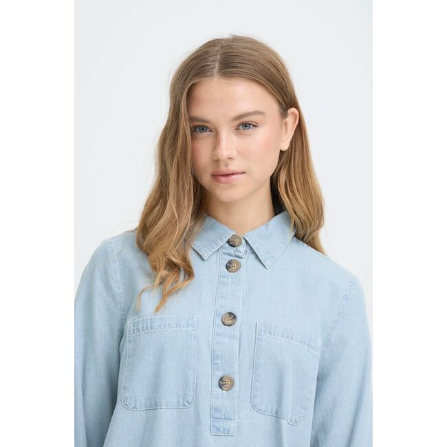 ARCHER DRESS Light blue Denim