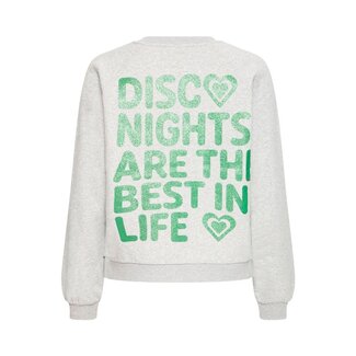 ICHI LELA SWEATER Light Grey Melange