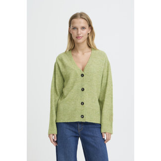 ICHI BALING CARDIGAN Iguana Melange