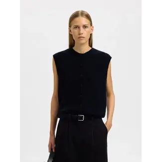 Selected Femme LULU BUTTON VEST Dark Sapphire