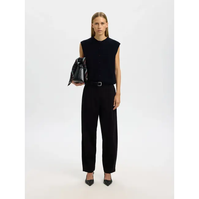 LULU BUTTON VEST Dark Sapphire