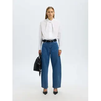 Selected Femme ANE-KORI LOOSE BARREL Medium Blue