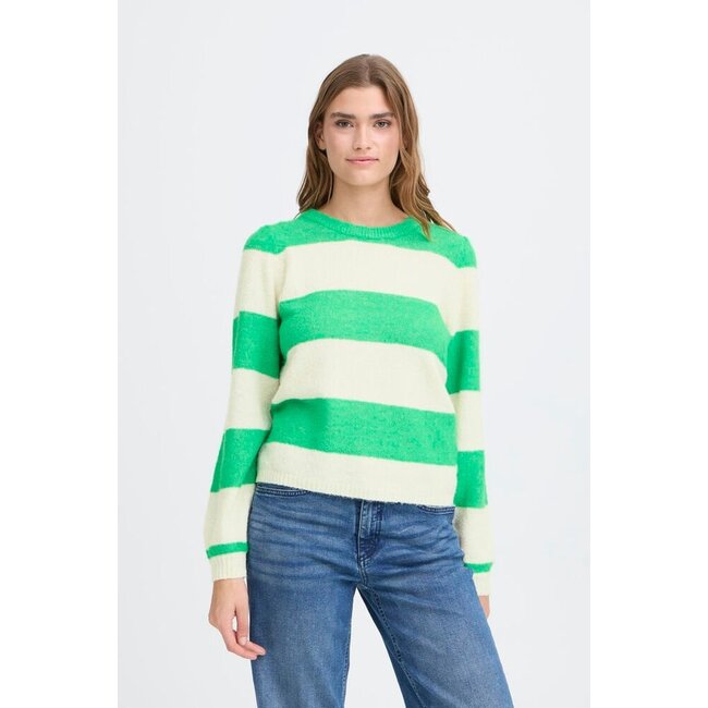 DUSTY KNIT Kelly Green Stripe