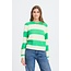 ICHI DUSTY KNIT Kelly Green Stripe